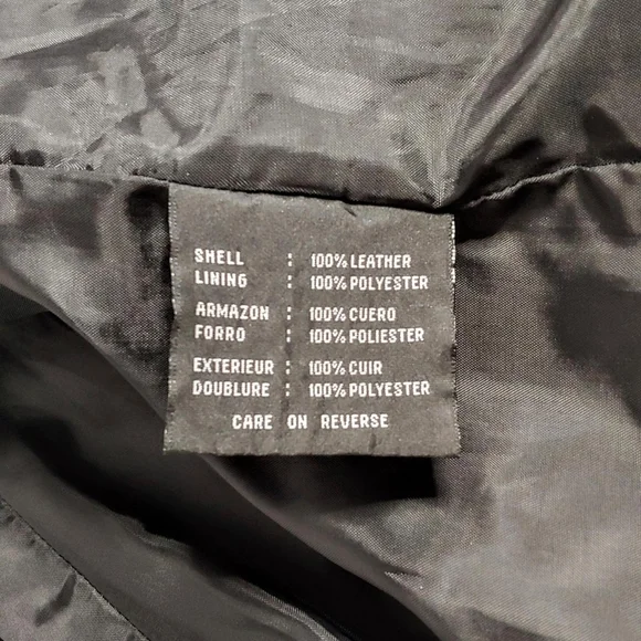 90s vintage genuine leather jacket - Picture 5 of 6